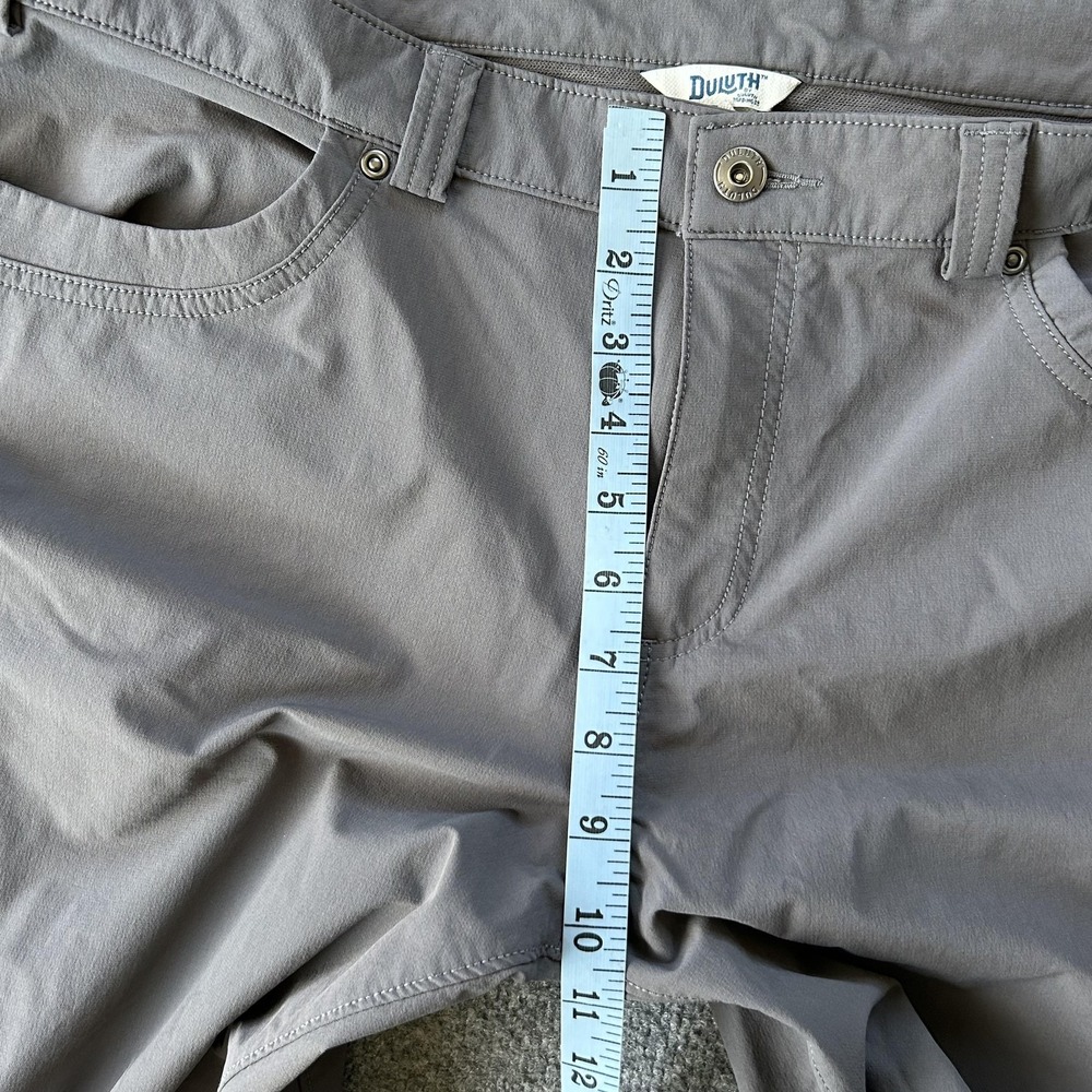 Duluth Trading Co Pants Womens 18x31 Gray Hiking Nylon Stretch Zip Pockets Trail - Picture 11 of 16